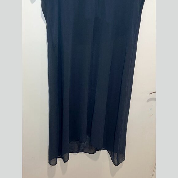 NWT Zara Navy Blue Long Tunic Sheer top Women’s Size L - Picture 3 of 10